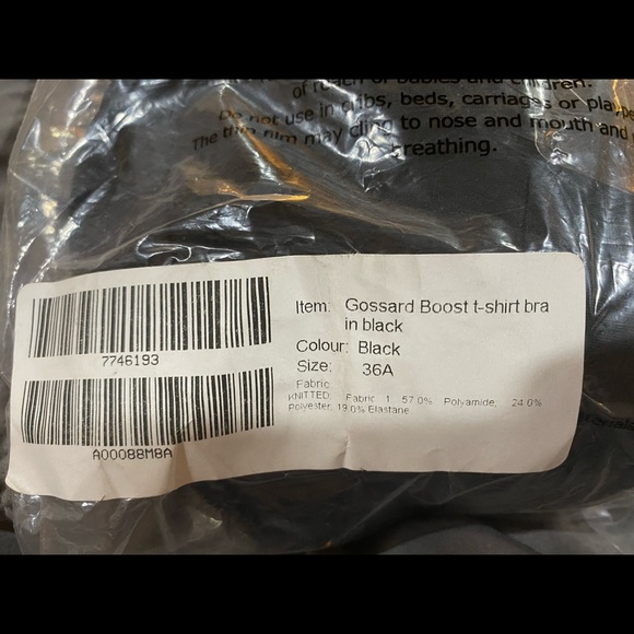 ASOS - Gossard Boost T-shirt Bra in Black - Size 36A - Picture 7 of 8